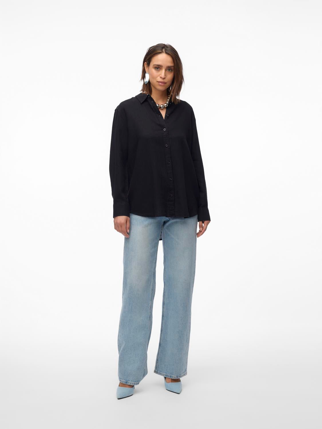 VMLINN Shirt - Black - VERO MODA & VILA Bergvik